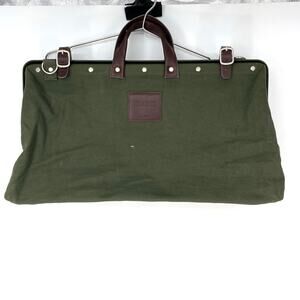 Line of Trade Weekender Green Canvas And Leather Bag Large